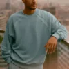 Bluza z okrągłym dekoltem Field – kolor Desert Sage