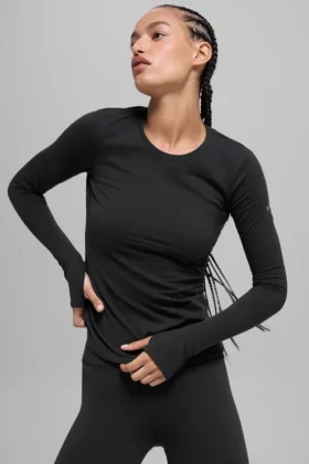 Bluza zimowa z długim rękawem Airbrush Winter Warm Nocturne – czarna