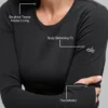 Bluza zimowa z długim rękawem Airbrush Winter Warm Nocturne – czarna