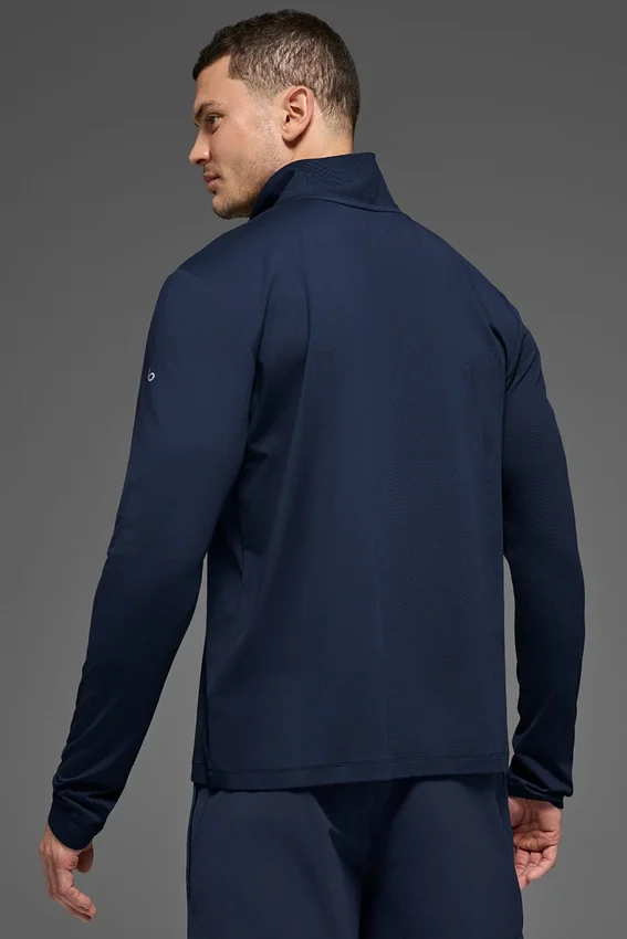 Bluzka z długim rękawem Conquer 1/4 Zip Reform – granatowa