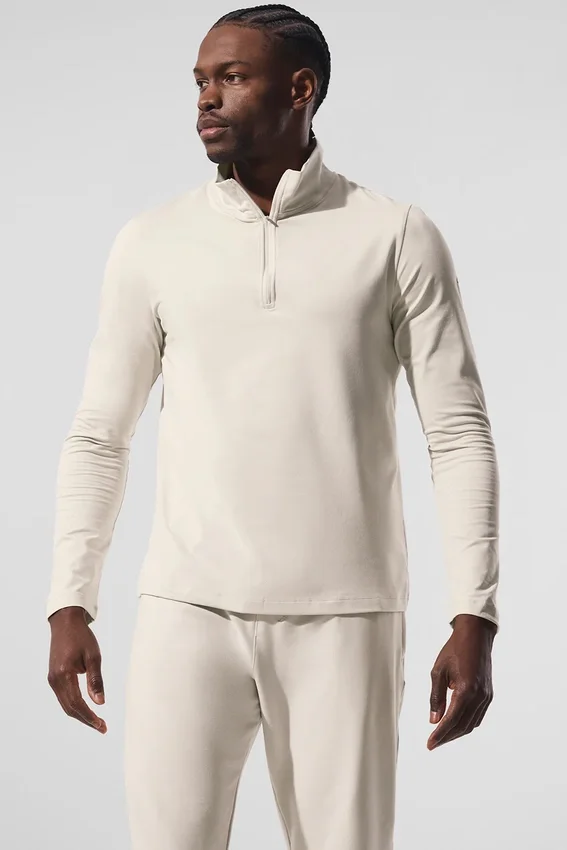 Bluzka z długim rękawem Conquer 1/4 Zip Reform – kolor kości