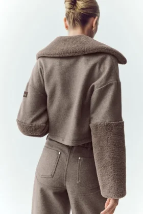 Bomber Nightfall z mieszanki wełny – kolor Alpine Cocoa Heather