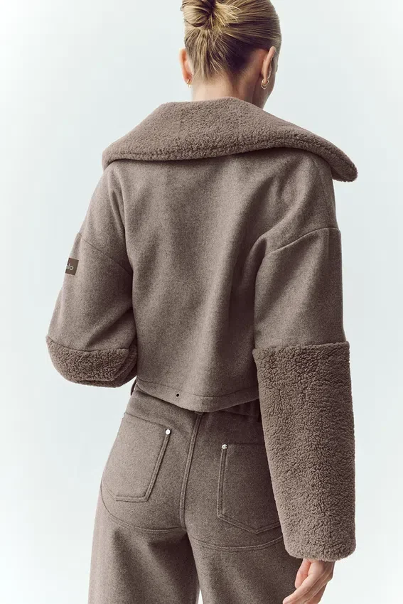Bomber Nightfall z mieszanki wełny – kolor Alpine Cocoa Heather