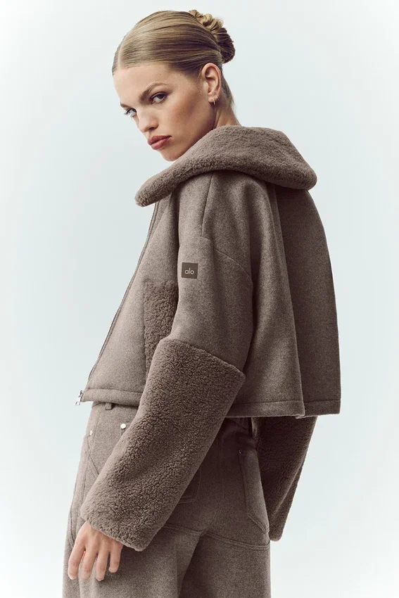 Bomber Nightfall z mieszanki wełny – kolor Alpine Cocoa Heather