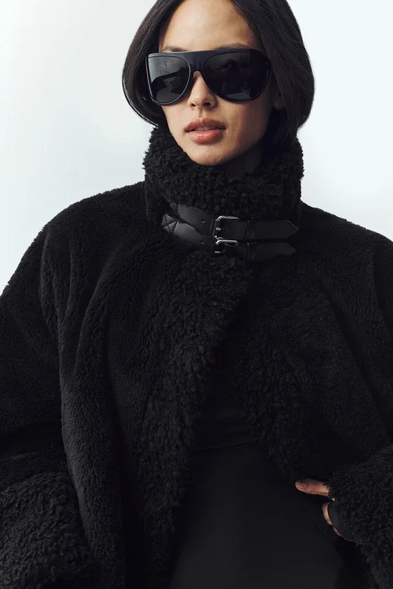 Bomber Sherpa Fireside – czarny