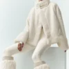 Bomber Sherpa Fireside – kolor kości słoniowej