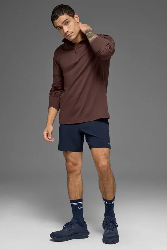 Conquer 1/4 Zip Reform z długim rękawem – Brownstone