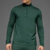 Conquer 1/4 Zip Reform z długim rękawem – Clover Green