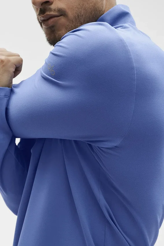 Conquer 1/4 Zip Reform z długim rękawem – niebieski prowansalski