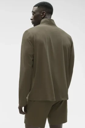 Conquer 1/4 Zip Reform z długim rękawem – oliwkowy