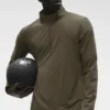 Conquer 1/4 Zip Reform z długim rękawem – oliwkowy