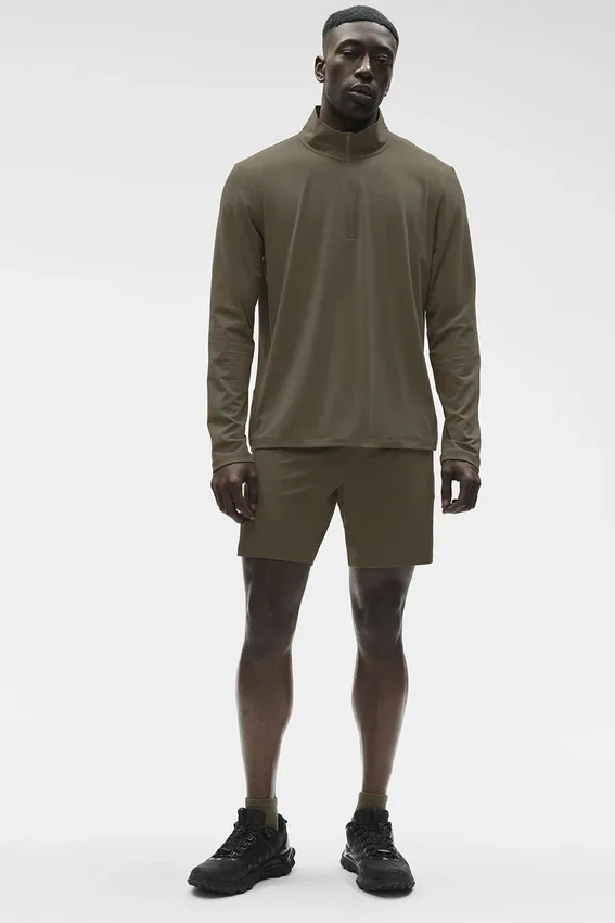 Conquer 1/4 Zip Reform z długim rękawem – oliwkowy