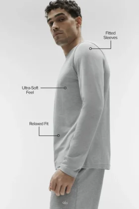 Conquer Reform – bluza z okrągłym dekoltem i długim rękawem – kolor Athletic Heather Grey