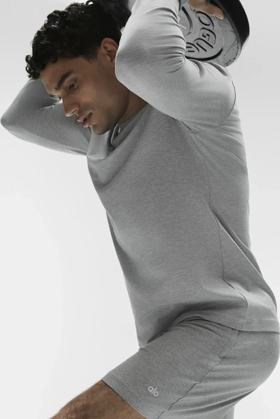 Conquer Reform – bluza z okrągłym dekoltem i długim rękawem – kolor Athletic Heather Grey
