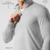 Conquer Reform z zamkiem 1/4 i długim rękawem – szary Athletic Heather