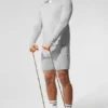 Conquer Reform z zamkiem 1/4 i długim rękawem – szary Athletic Heather