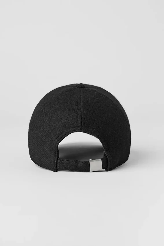 Czapka typu trucker z mieszanki wełny – czarna