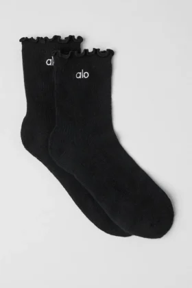 Damskie skarpetki Lettuce Edge – czarne