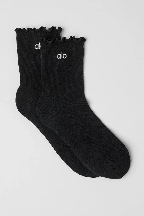 Damskie skarpetki Lettuce Edge – czarne