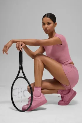 Damskie skarpetki Lettuce Edge – różowy „Wild Rose”