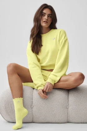 Damskie skarpetki „Lettuce Edge” – Sunshine