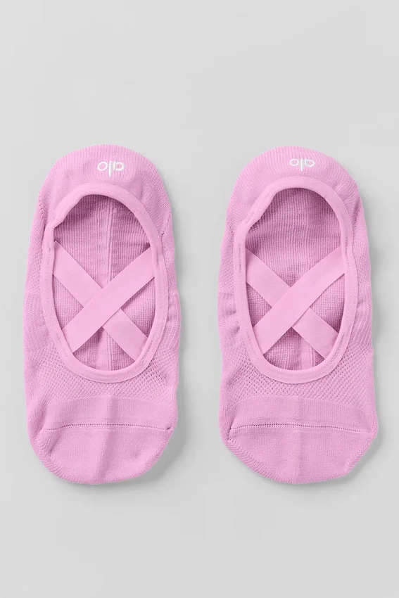 Damskie skarpetki Pivot Barre – Candy Heart Pink