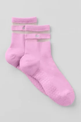 Damskie skarpetki Pulse Grip – Candy Heart Pink