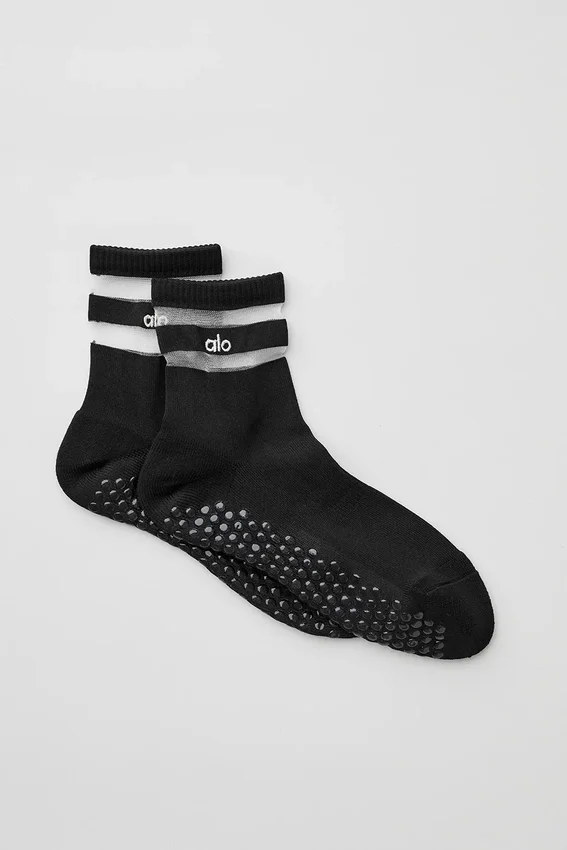 Damskie skarpetki Pulse Grip – czarne