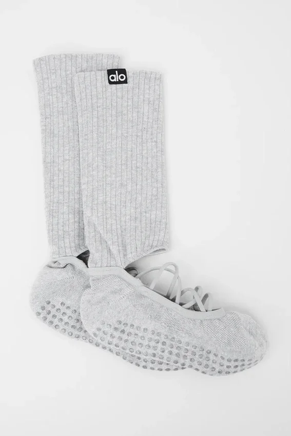 Damskie skarpetki z paskami Siren Grip – kolor Athletic Heather Grey