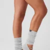 Damskie skarpetki z paskami Siren Grip – kolor Athletic Heather Grey