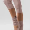 Damskie skarpetki z paskami Siren Grip – kolor taupe