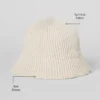Dżinsowa czapka typu cloche z dzianiny – kość słoniowa/mleko owsiane