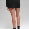 Dżinsowa spódnica High-Waist z dzianiny – czarna/antracytowa