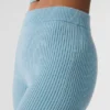 Dżinsowe spodnie High-Waist z rozszerzanymi nogawkami – Niebieski niebiański/Ciemny niebieski niebiański