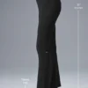 Dżinsowe spodnie z dzianiny z High-Waist i rozszerzanymi nogawkami – czarne/antracytowe