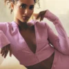 Dopasowana kurtka Alosoft Sincere – cukierkowy róż