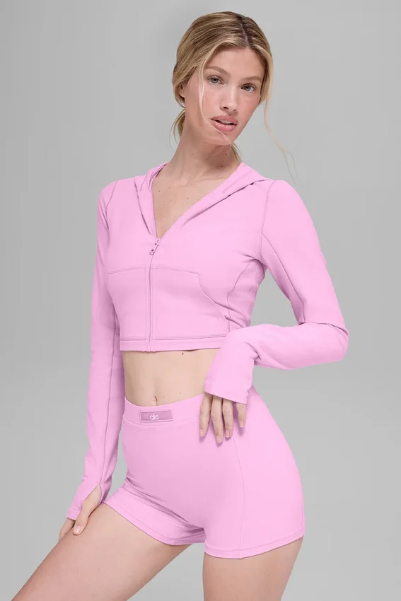 Dopasowana kurtka Alosoft Sincere – cukierkowy róż