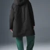 Długi płaszcz puchowy „Rain or Shine” – czarny