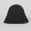 Dzianinowa czapka typu cloche w stylu dżinsowym – czarna/antracytowa