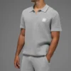 Dzianinowy swetr polo Sports Club – Athletic Heather Grey