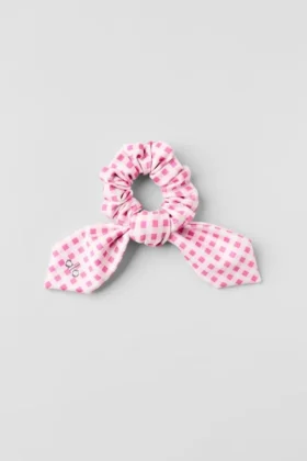 Gumka do włosów Airlift Gingham Rhythm – w rajski różowy wzór w kratkę