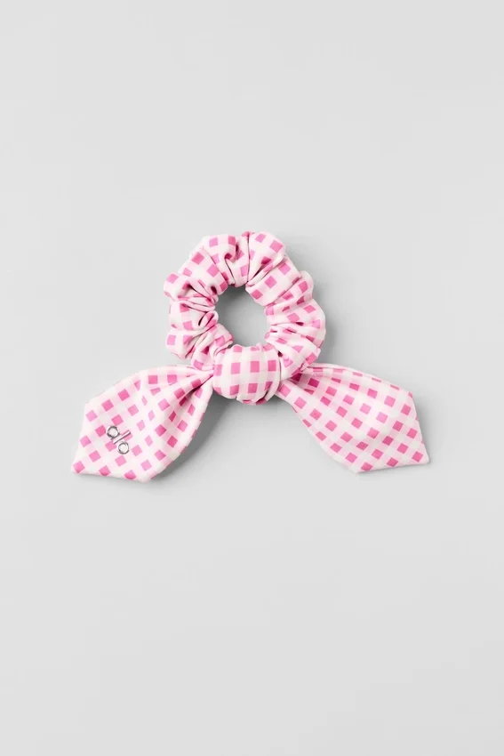 Gumka do włosów Airlift Gingham Rhythm – w rajski różowy wzór w kratkę