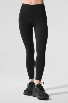 High-Waist 7/8 Highlight Legginsy Alosoft – czarne