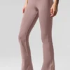 High-Waist Airbrush 7/8 Bootcut Legginsy – kolor taupe