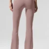 High-Waist Airbrush 7/8 Bootcut Legginsy – kolor taupe