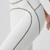 High-Waist Airbrush 7/8 Heart Throb Legginsy – białe/czarne