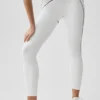 High-Waist Airbrush 7/8 Heart Throb Legginsy – białe/czarne