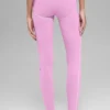 High-Waist Airbrush 7/8 Heart Throb Legginsy – cukierkowy róż/biały