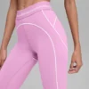 High-Waist Airbrush 7/8 Heart Throb Legginsy – cukierkowy róż/biały
