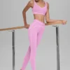 High-Waist Airbrush 7/8 Heart Throb Legginsy – cukierkowy róż/biały
